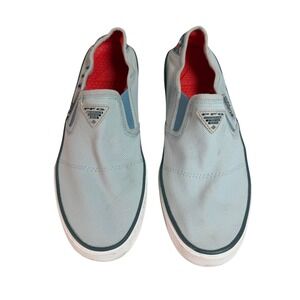 Columbia PFG Womens Slip On Boat Shoes Blue Grey Fishing Sneakers BL0153-406 8.5